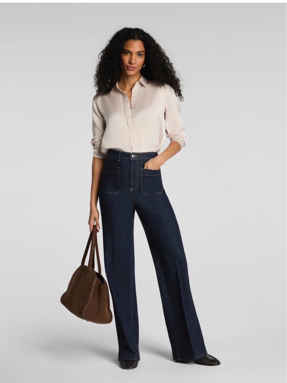 NWT Spanx Easy Flare Jeans with Patch Pockets